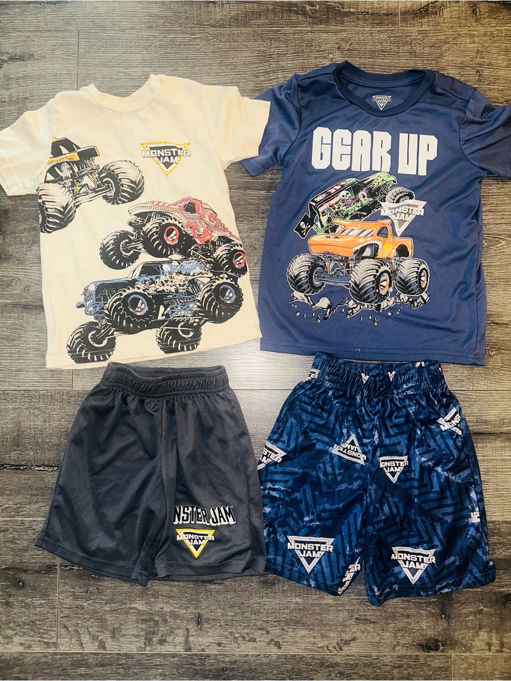 Monster Jam Boys Kids' 4-Piece Tee & Short Set